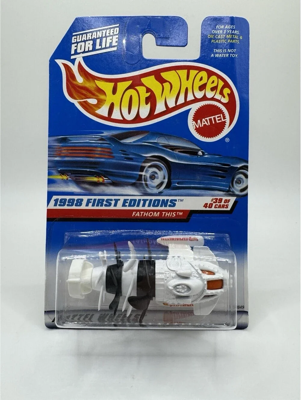 Hot Wheels 1998 First Editions #681 Car 38 of 40 - Fathom This NIB